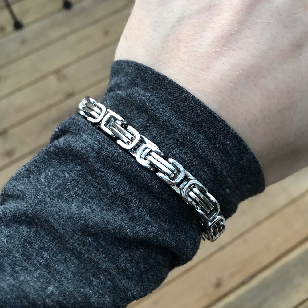 Stainless Steel Byzantine Bracelet